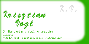 krisztian vogl business card